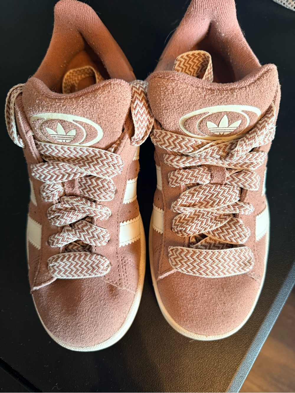 adidas Pink Suede High-Top Sneakers with White Stripes